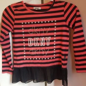 Girls DKNY Long Sleeve Shirt - Size M (8-10)